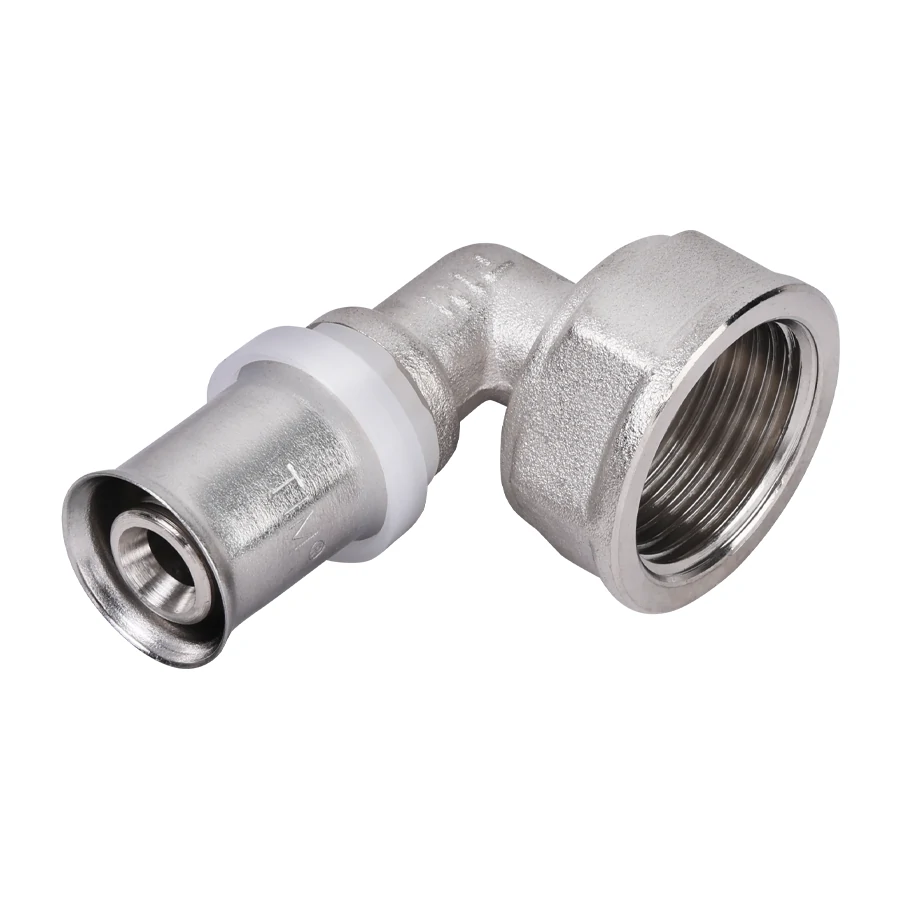 Пресс-фитинг, Уголок никелированный 20*3/4 вн
