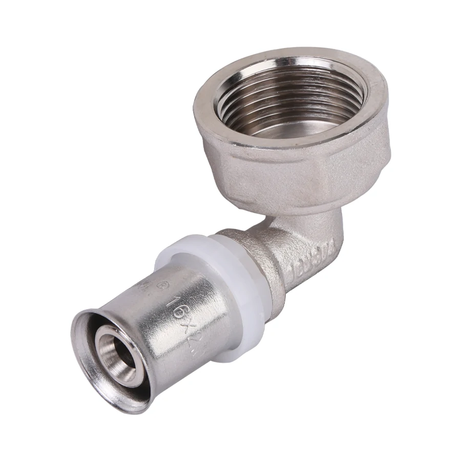 Пресс-фитинг, Уголок никелированный 20*3/4 вн