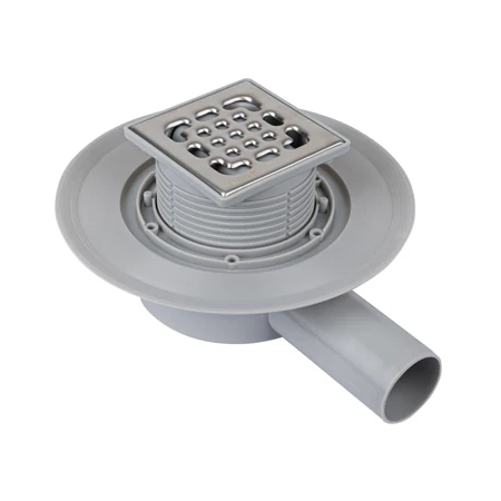 Трап для душа с сухим затвором 15см*15см. горизонтальный выпуск