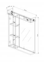 Зеркало-шкаф "Paradiz 70" белое дерево | EVA GOLD