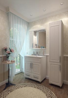 Зеркало-шкаф "Paradiz 70" белое дерево | EVA GOLD