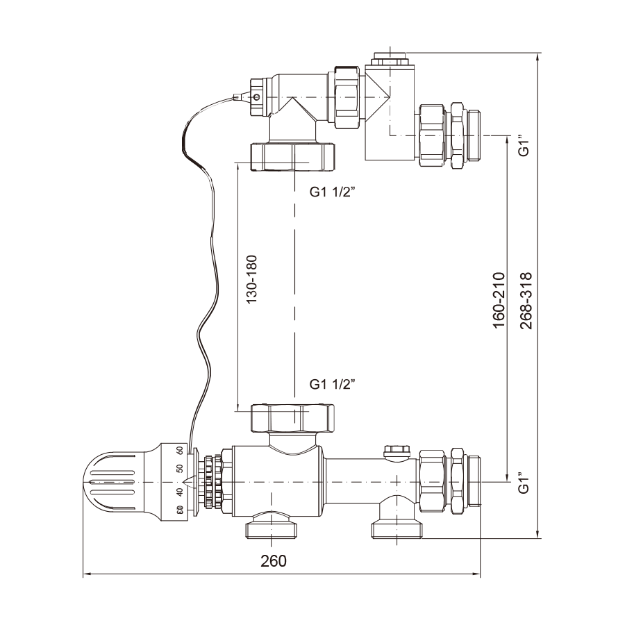Насосно смесительный модуль для систем напольного отопления 11/2 (ZEISSLER)