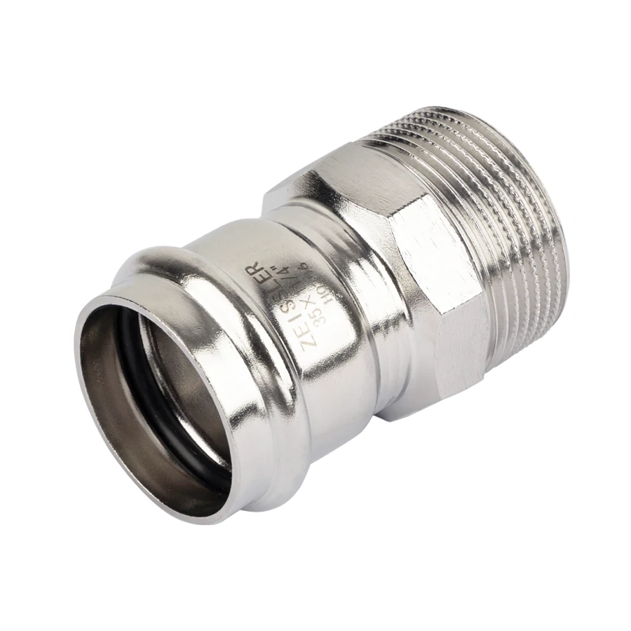 Пресс-фитинг из нержавеющей стали с наружной резьбой  18mm*3/4