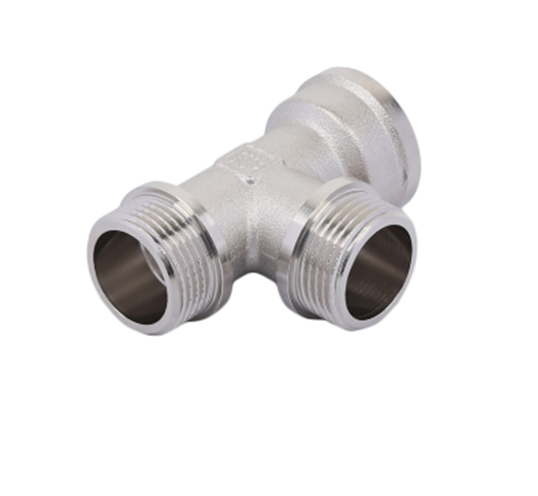 Тройник никелированный  1/2ш*1/2ш*1/2г (ZEISSLER)