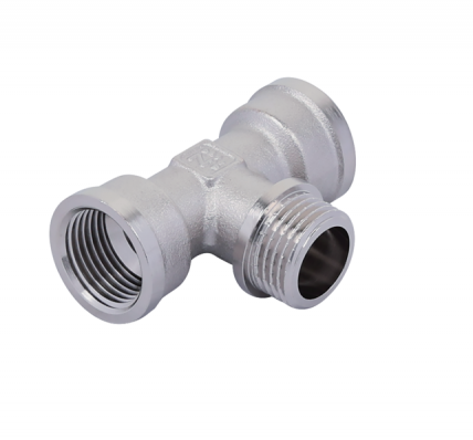 Тройник никелированный  3/4г*3/4ш*3/4г  (ZEISSLER)