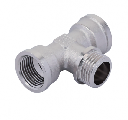 Тройник переходной никелированный 3/4г*1/2ш*3/4г (ZEISSLER)