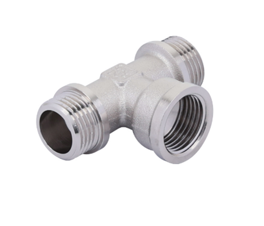 Тройник никелированный  1/2ш*1/2г*1/2ш (ZEISSLER)