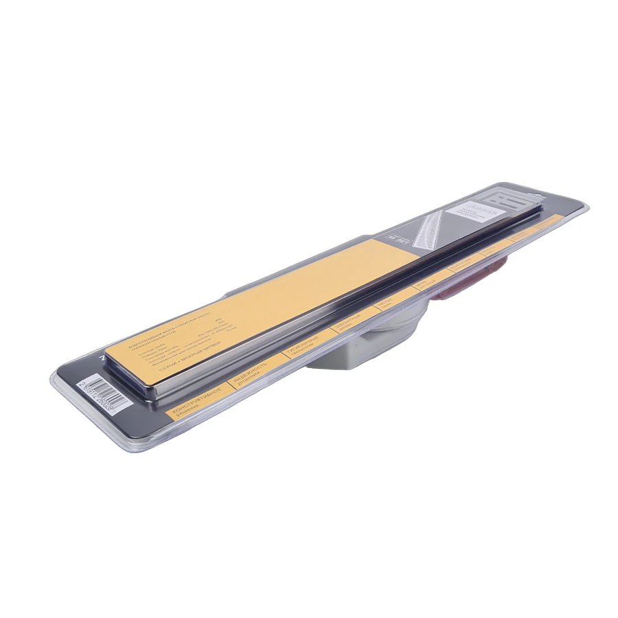 Водоотводящий желоб с решеткой "ВОЛНА" горизонтальный сток 400*70