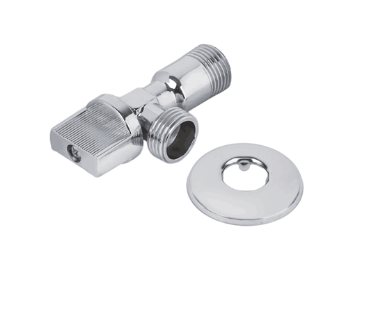Кран шаровой угловой 1/2"х1/2" ш с  отражателем  хром