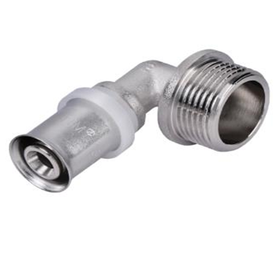 Пресс-фитинг. Уголок никелированный  16*3/4" ш