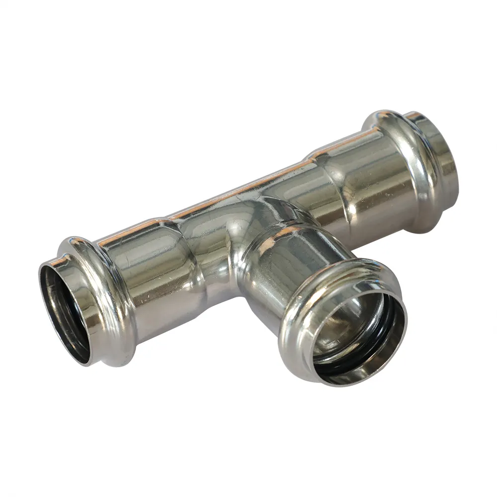 Трехраструбный пресс-тройник из нержавеющей стали 28*18*28mm