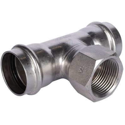 Пресс-тройник из нержавеющей стали с внутренней резьбой 42mm*1 1/4