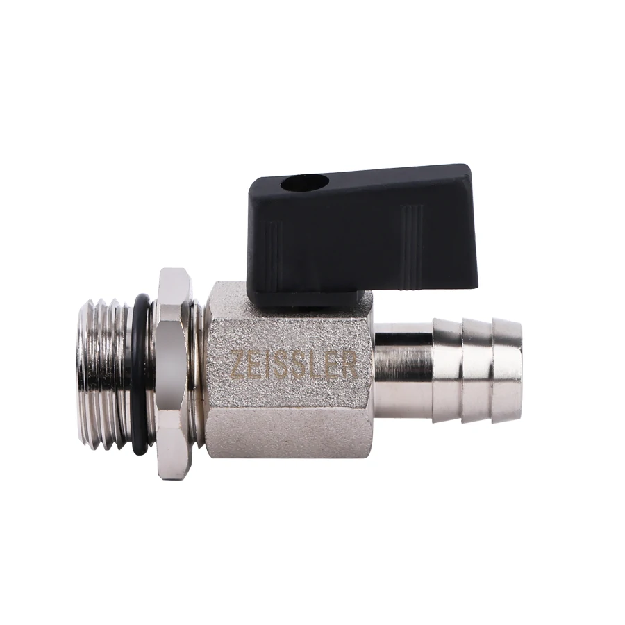 Кран шаровой сливной со штуцером, никелированный   1/2*14