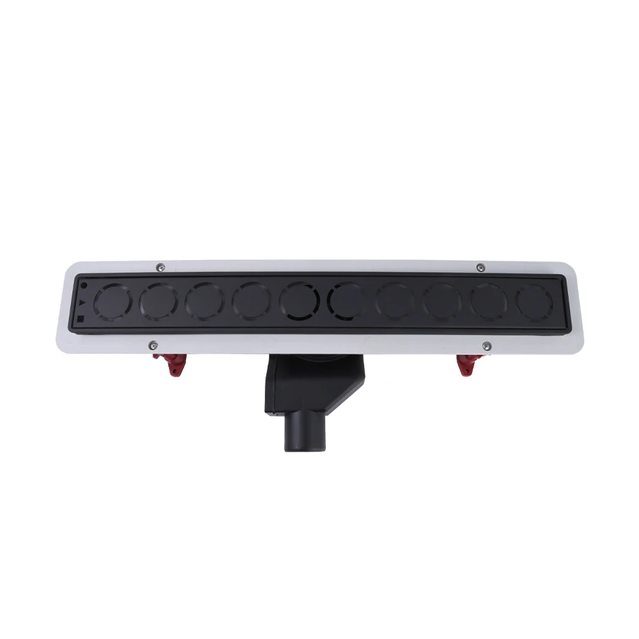 Душевой лоток с решеткой, (сухой +гидрозатвор), черный матовый 800*70