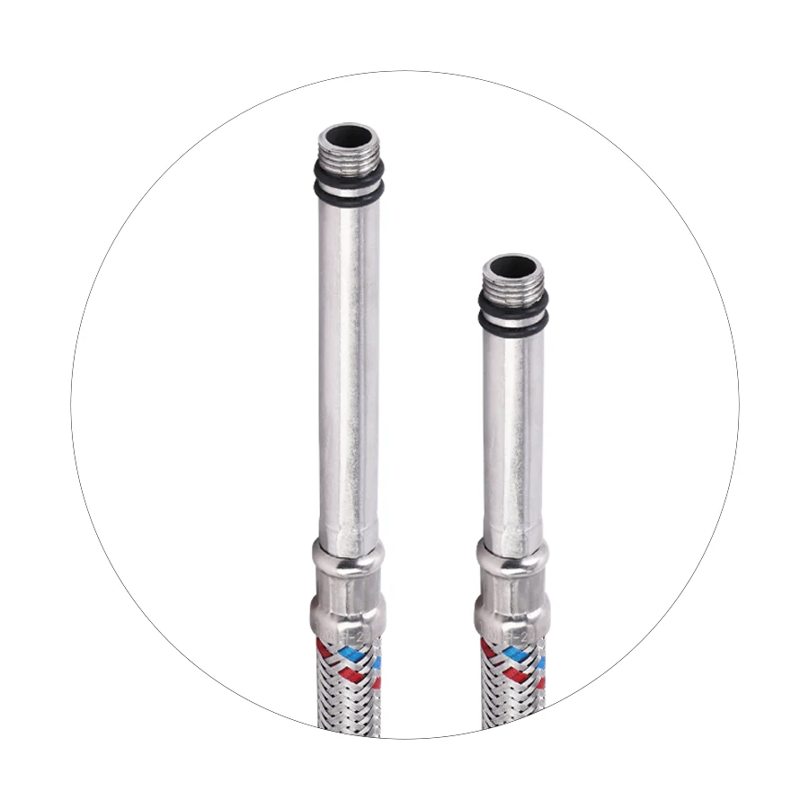 Гибкая подводка для смесителя- удлиненный штуцер М10(8+10 СМ). 1/2-60СМ