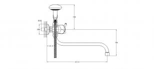 Смеситель для ванны 2-Х с изливом QTZ7-B856