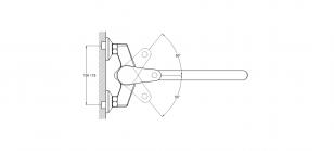 Смеситель для ванны 1-Х с длинным изливом Ф40 LWZ7-A182