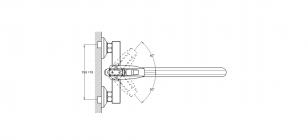 Смеситель для ванны 1-Х с длинным изливом Ф40 LOF7-A033