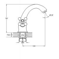 Смеситель для умывальника 2-X QML1-A827