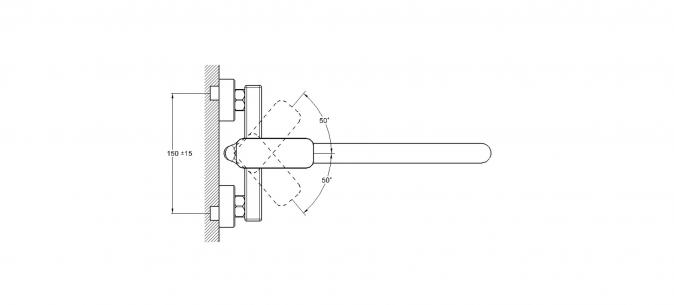 Смеситель для ванны 1-Х с длинным изливом Ф35 NEB7-A123