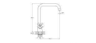 Смеситель для кухни 2-Х гайка QML4-C827