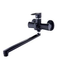 Смеситель для ванны 1-Х с длинным изливом Ф35 черн. NUD7-A045YB