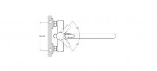 Смеситель для ванны 1-Х с длинным изливом Ф35 черн. NUD7-A045YB
