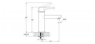 Смеситель для умывальника на шпил.Ф35 LEF1-A232