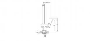Смеситель для кухни 1-Х на шпильке, NEB4-A123