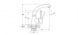 Смеситель для умывальника на гайке Ф35 ZOP1-A045