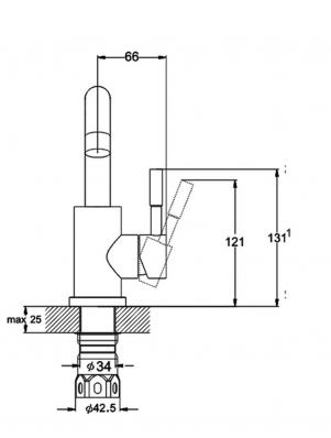Смеситель для умывальника/мойки ZAP1-A090
