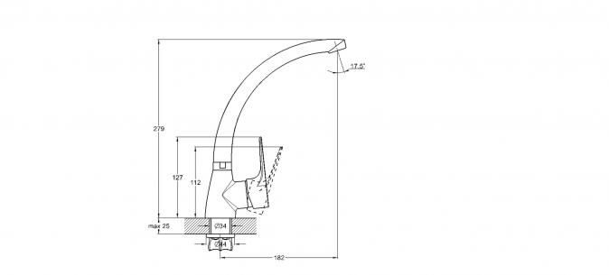 Смеситель для кухни 1-X ZOP4-B045