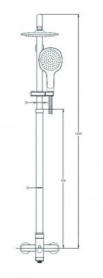 Смеситель для ванны с душ. системой, ?35 NOB16-A128