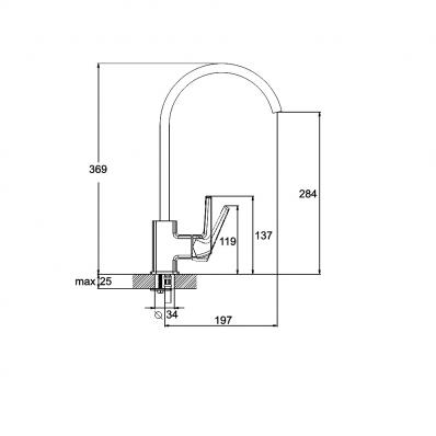 Смеситель для кухни LOF4-A033