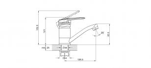 Смеситель для умывальника на гайке Ф40 4G4-B181