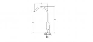 Смеситель для кухни 1-Х гайка, выс. излив Ф35 NOB4-A128