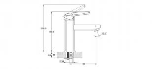Смеситель для умывальника 1-Х  Ф35 LOF1-A033