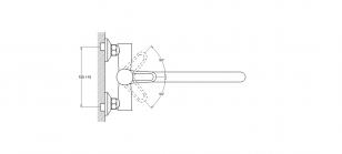 Смеситель для ванны 1-Х с длинным изливом Ф35 NUD6-A045