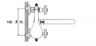 Смеситель для ванны 2-Х с дл. изливом QST7-A827