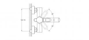 Смеситель для ванны 1-Х с лит.пов. изливом Ф35 NUD3-A045