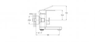 Смеситель для ванны 1-Х, NEB3-A123