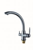 Смеситель д/мойки с биканал.изливом GOP18-A093