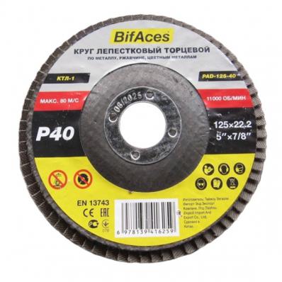 Круг лепестковый торцевой Bifaces PAD-125-40