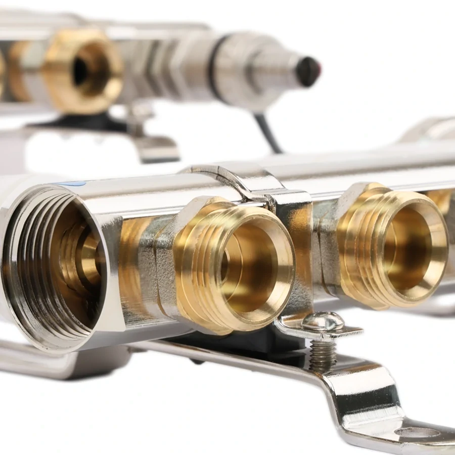 Коллекторная группа 1", 4 ходов, латунный корпус, без кранов