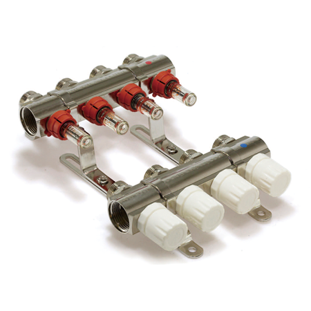 Коллекторная группа 1", 3 ходов, латунный корпус, без кранов и нак-ков