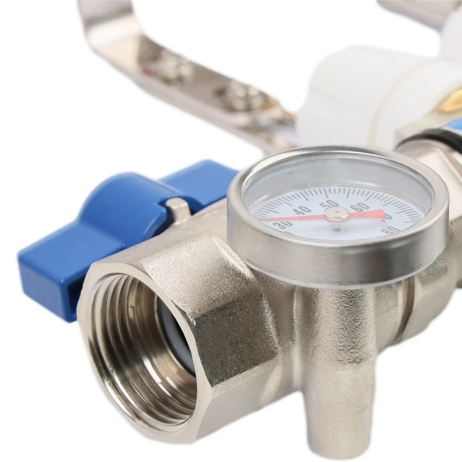 Коллекторная группа 1", 10 вых, латунный корпус