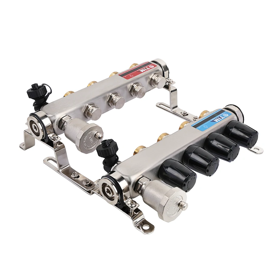 Коллекторная группа БЕЗ расходомеров "КВАДРАТ", из нержавеющей стали, 1", 6 ходов