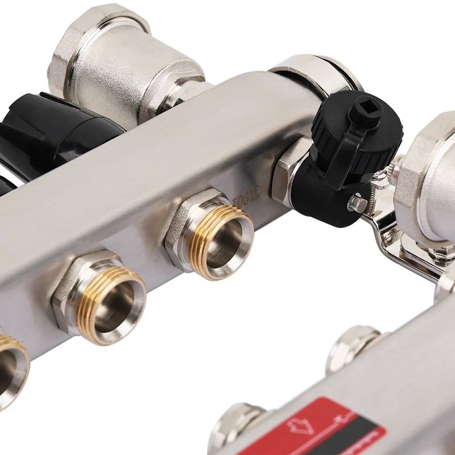 Коллекторная группа БЕЗ расходомеров "КВАДРАТ", из нержавеющей стали, 1", 9 хода, KBS5009