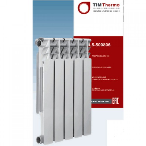 Радиатор алюминиевый TIM Thermo Optimum 80/500 8 сек.