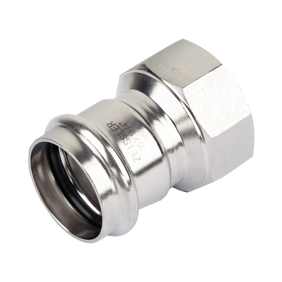 Пресс-фитинг из нержавеющей стали с внутренней резьбой  28mm*1